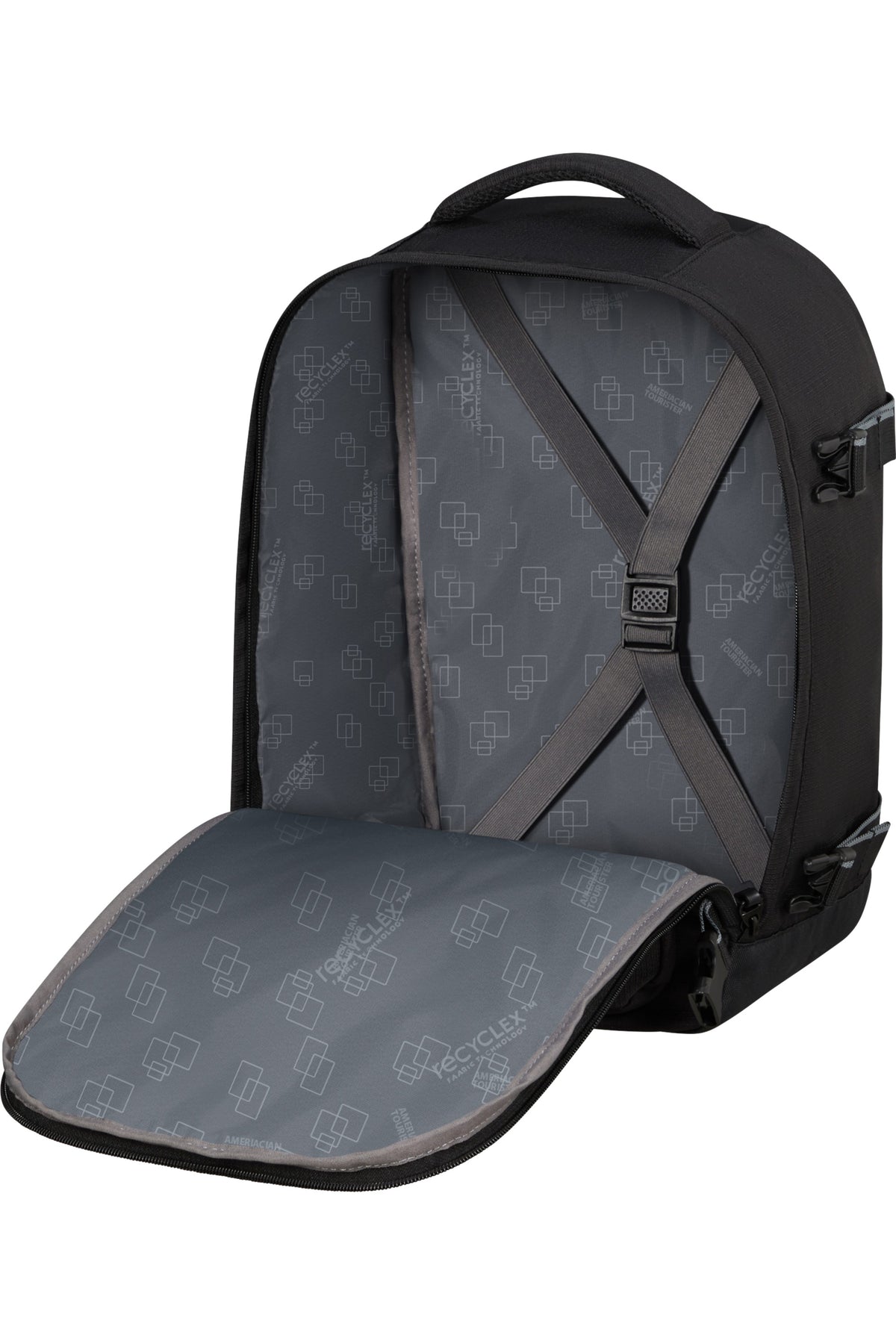 Plecak American Tourister Take2Cabin S czarny – wnętrze