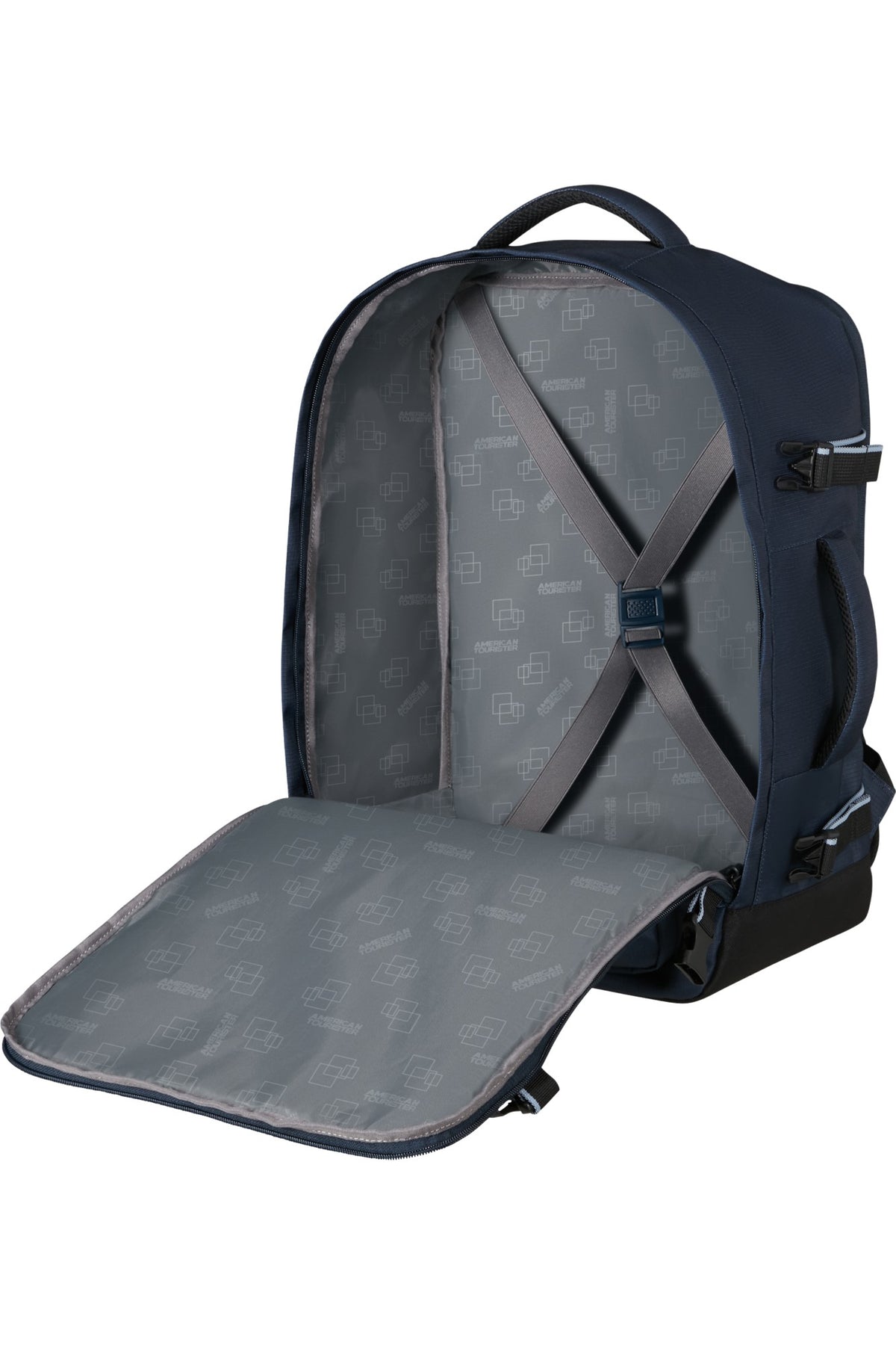 Plecak American Tourister Take2Cabin MS granatowy – wnętrze