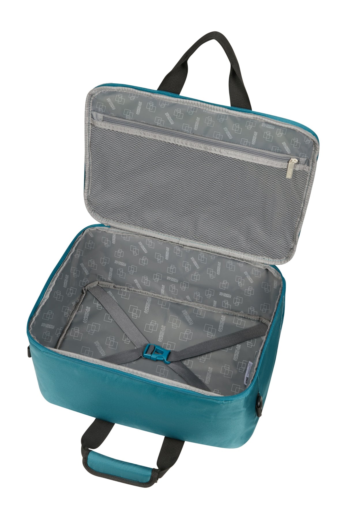Torba podróżna American Tourister SummerRide turkusowa – wnętrze