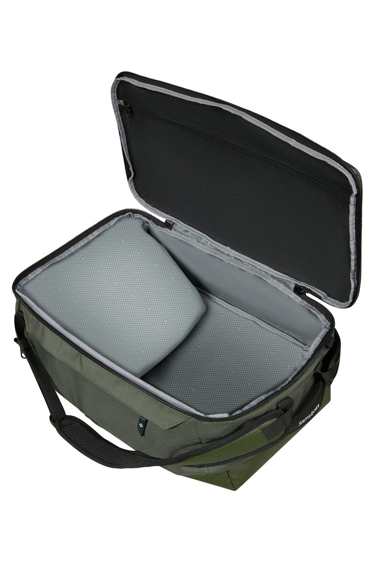 Torba podróżna Samsonite Roadseeker zielona – wnętrze