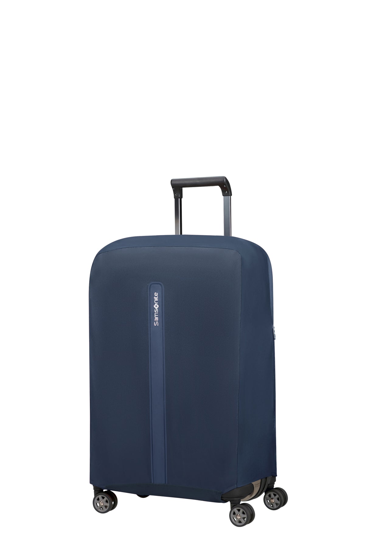 Pokrowiec na walizkę Samsonite M granatowy – widok 3/4