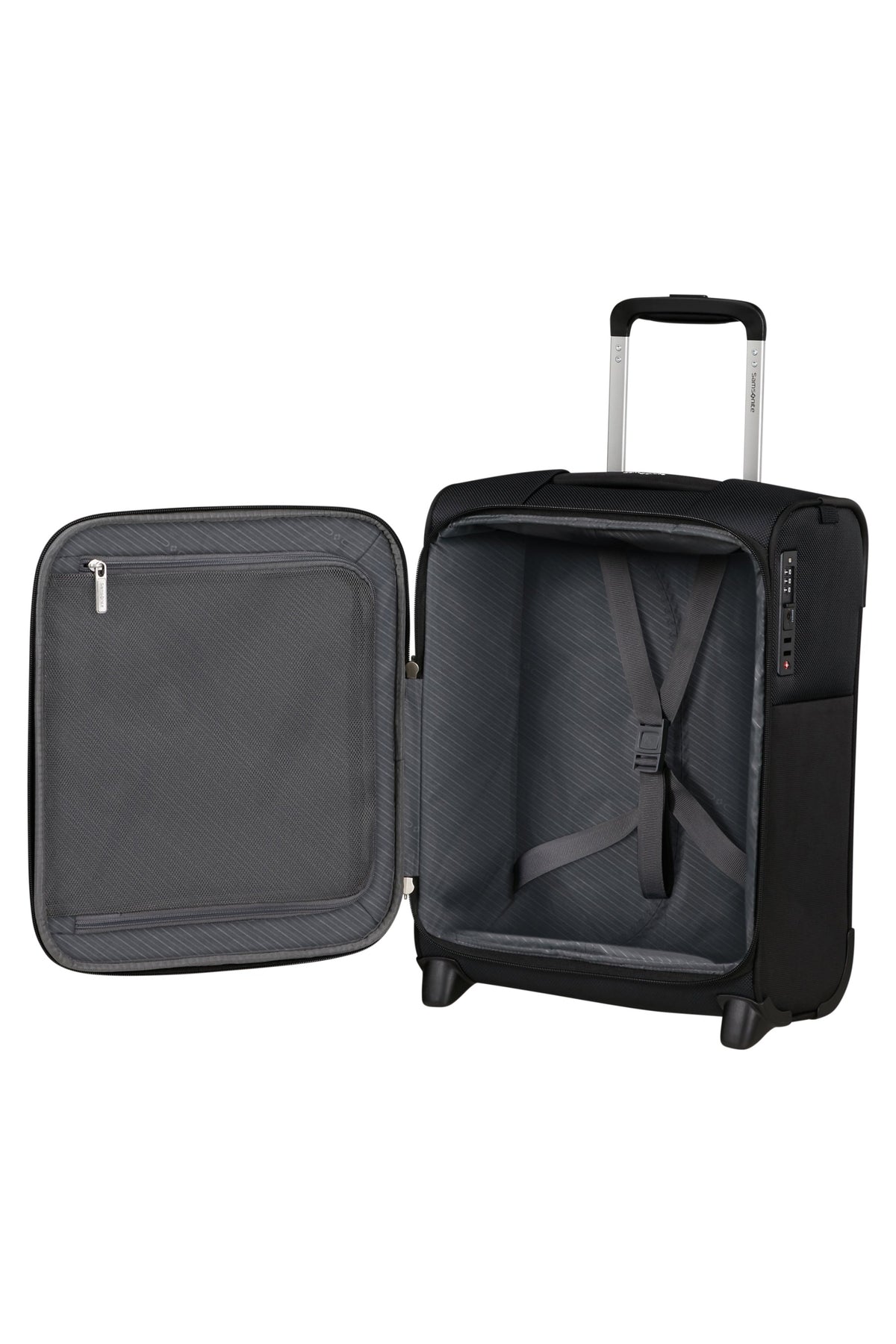 Walizka kabinowa Samsonite Base Breeze 45 cm Black – wnętrze