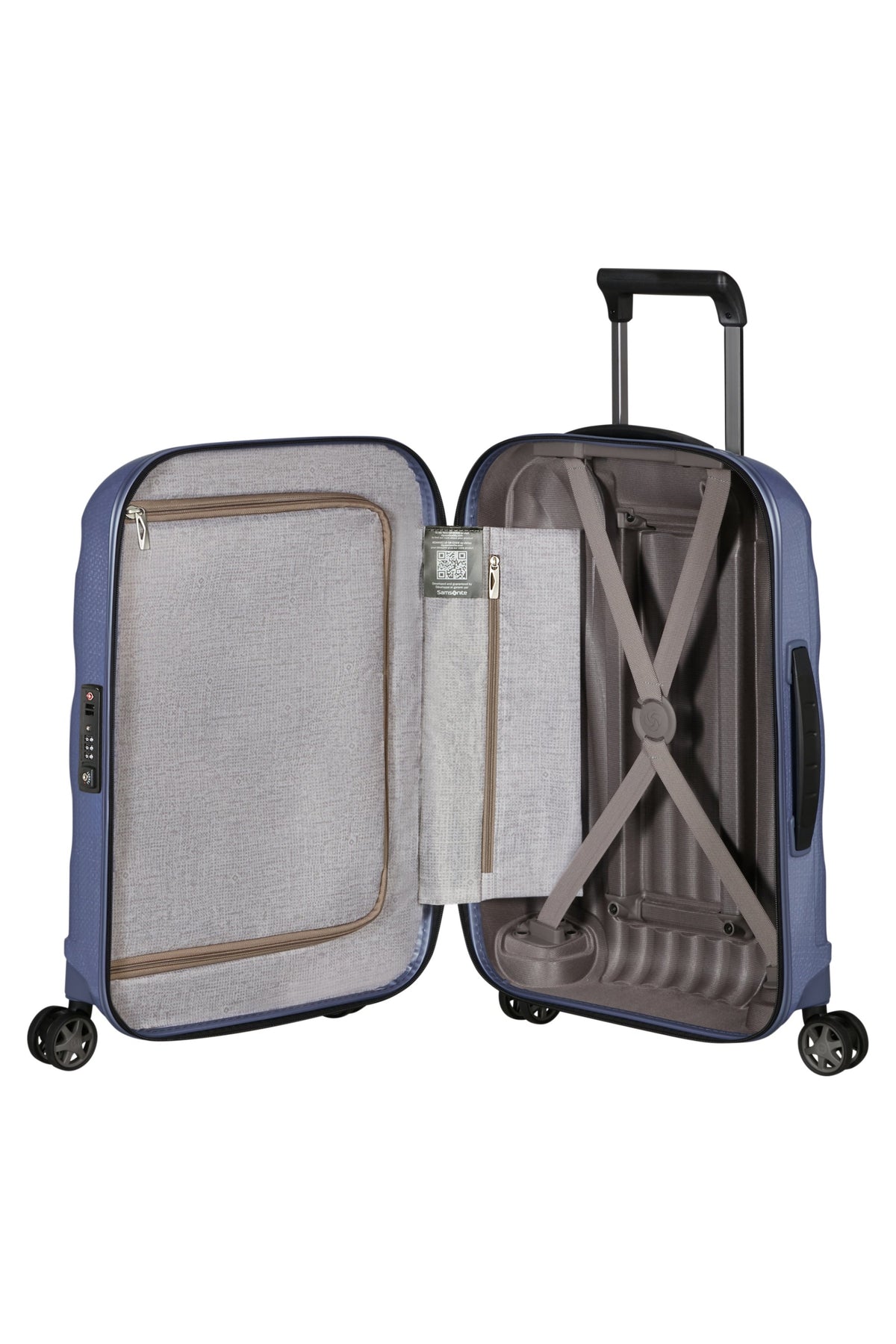 Walizka kabinowa Samsonite C-Lite 55 cm Lavender – wnętrze