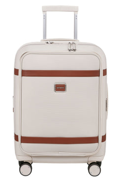 Walizka kabinowa Samsonite Image 55 cm powiększana Easy Access z kieszenią na laptop 15,6″ beżowa