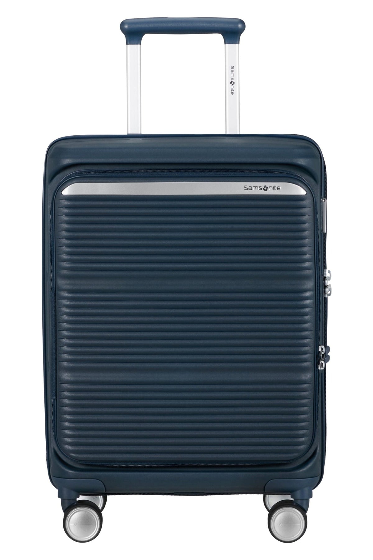 Walizka kabinowa Samsonite Paralux HS 55 cm powiększana granatowa