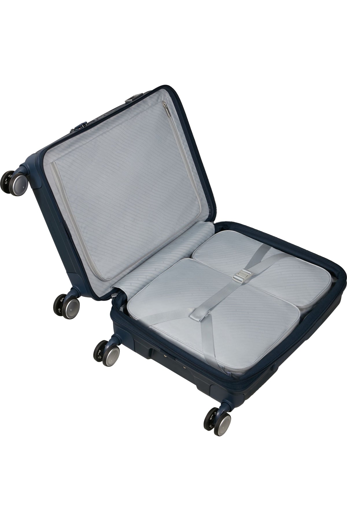 Walizka kabinowa Samsonite Paralux HS 55cm powiększana granatowa – wnętrze