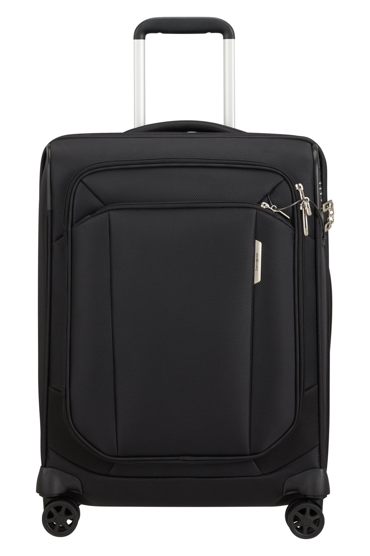 Walizka kabinowa Samsonite Respark 55 cm powiększana na 4 kółkach 43/49 l czarna