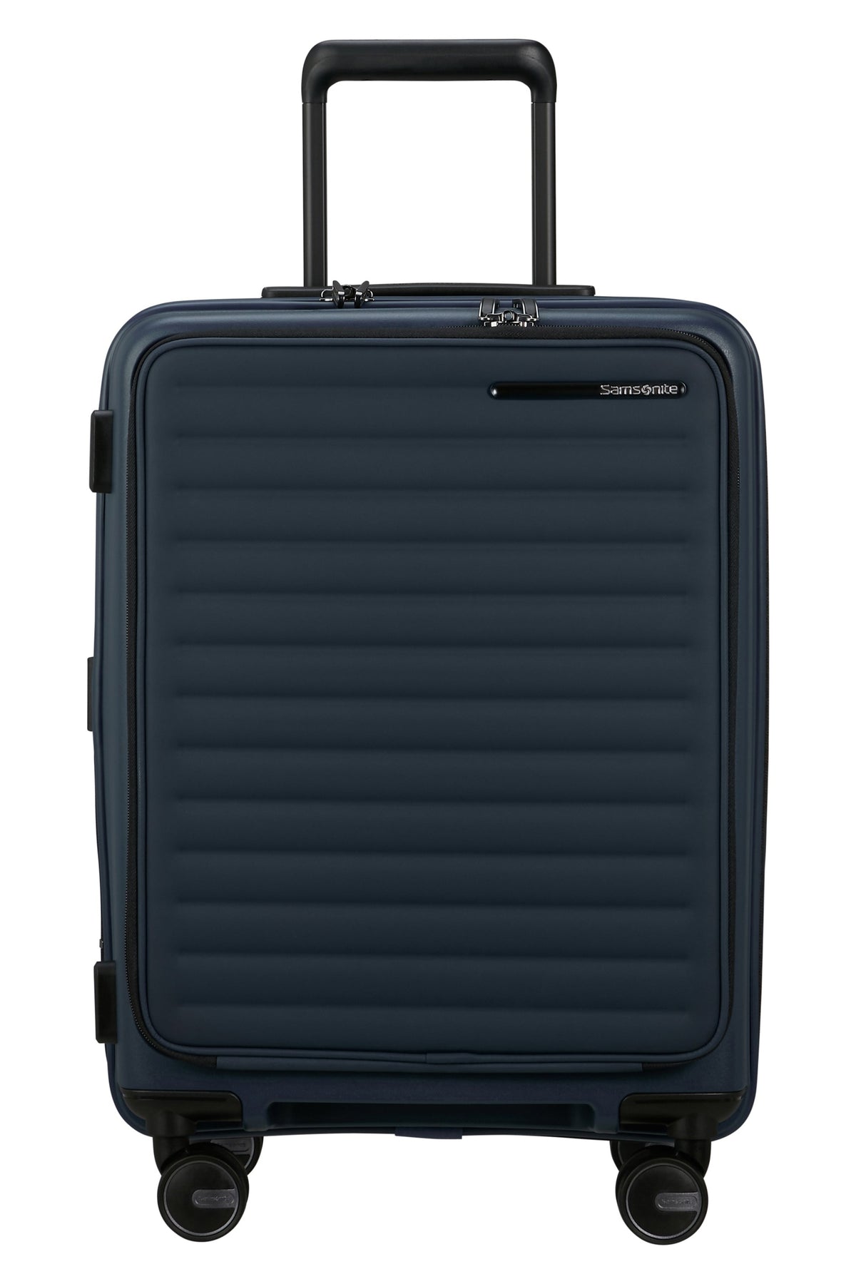 Walizka kabinowa Samsonite Restackd 55 cm powiększana Easy Access z kieszenią na laptop 15,6″ Midnight