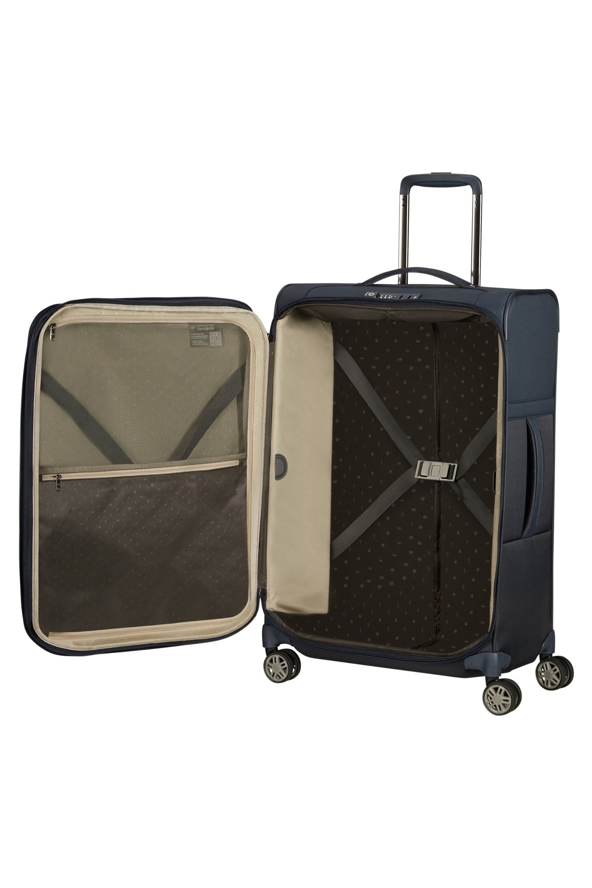 Walizka Samsonite Airea 67 cm powiększana granatowy – wnętrze