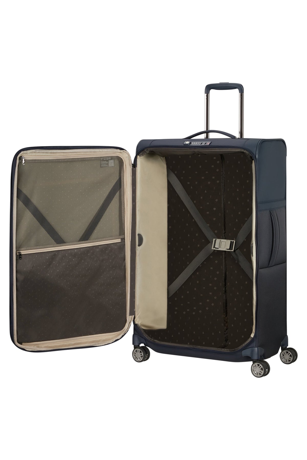 Walizka Samsonite Airea 78 cm powiększana granatowy – wnętrze