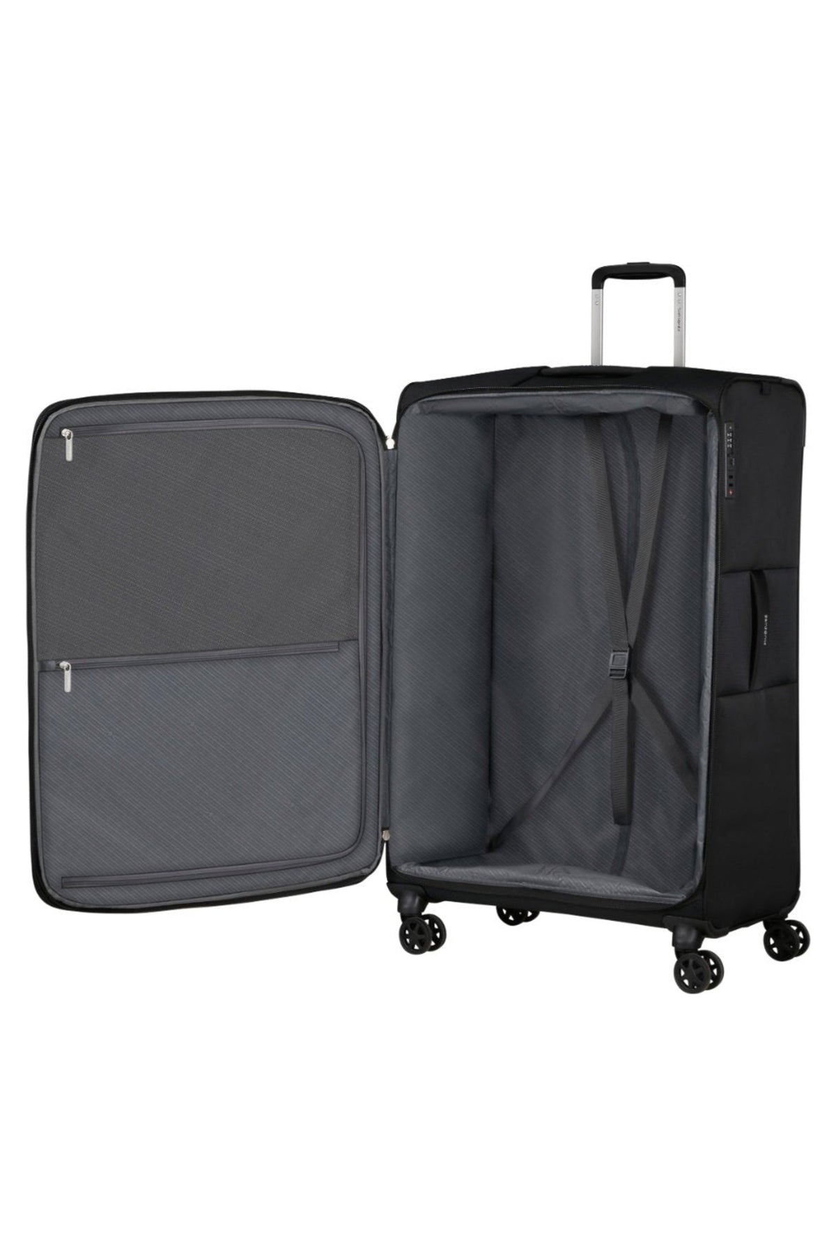 Walizka Samsonite Base Breeze 81 cm powiększana Black – wnętrze