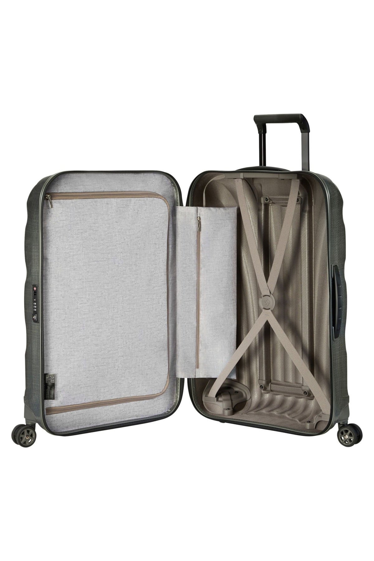 Walizka Samsonite C-Lite 69 cm Metallic Green – wnętrze