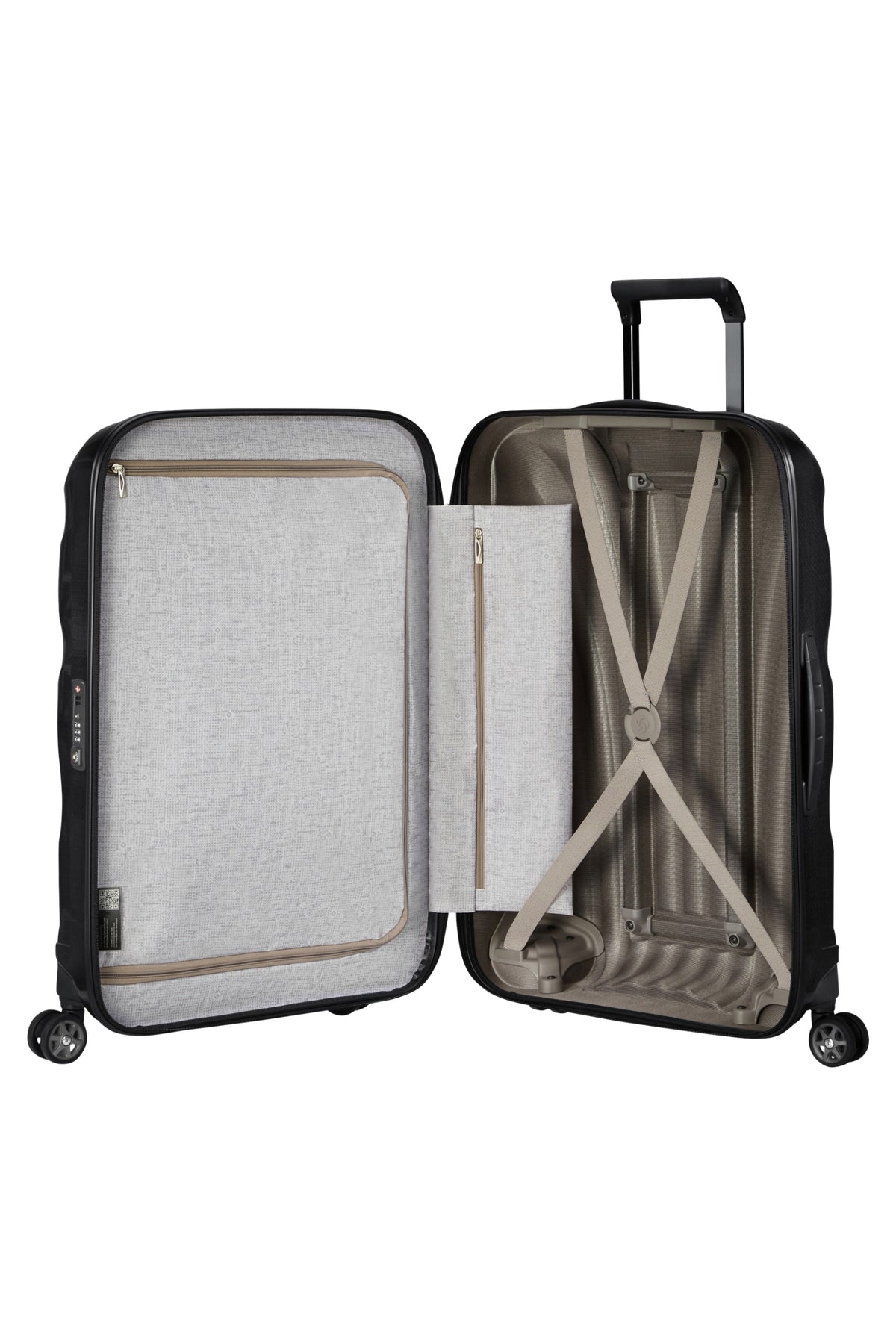 Walizka Samsonite C-Lite 75 cm Black – wnętrze