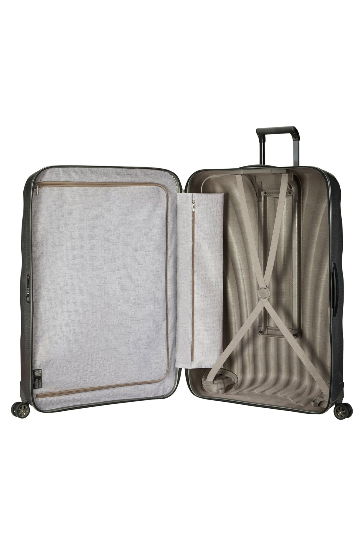 Walizka Samsonite C-Lite 86 cm Metallic Green – wnętrze