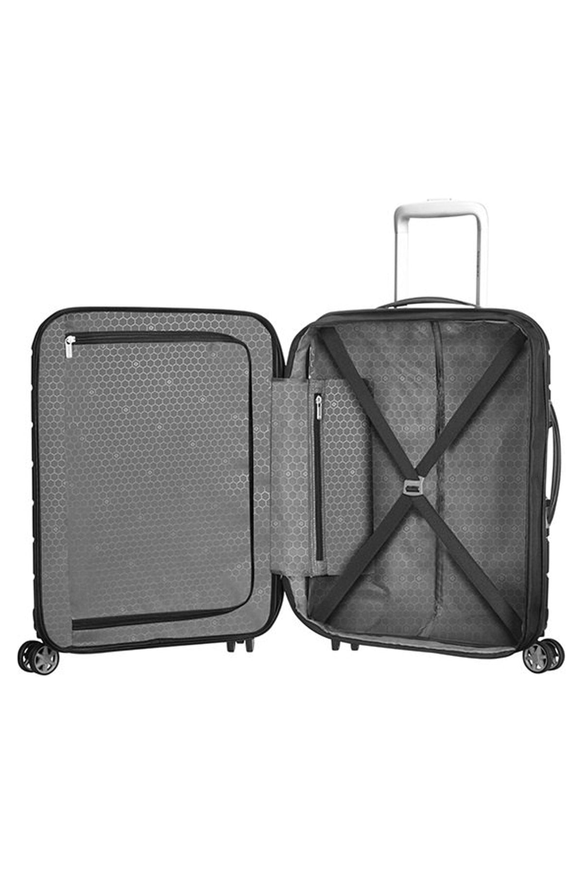 Walizka Samsonite Flux 55 cm powiększana Black – wnętrze