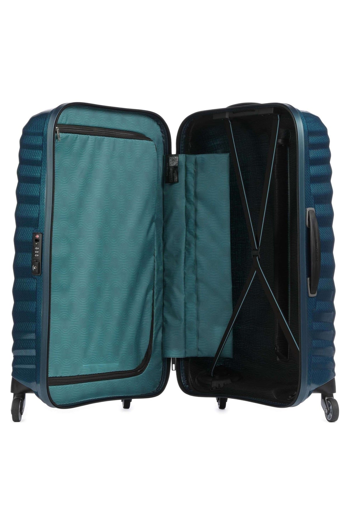 Walizka Samsonite Lite-Shock 69 cm Petrol Blue – wnętrze