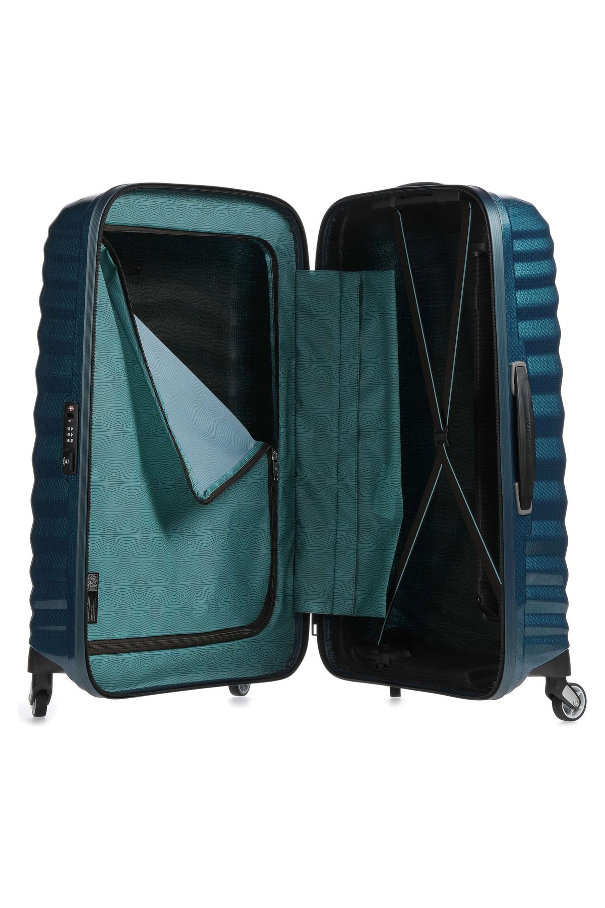 Walizka Samsonite Lite-Shock 81 cm Petrol Blue – wnętrze