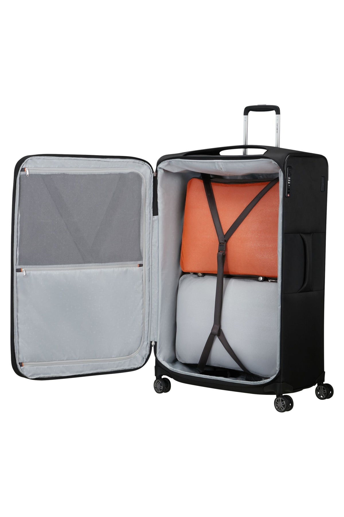 Walizka Samsonite Re-Lite 83 cm powiększana czarny – wnętrze