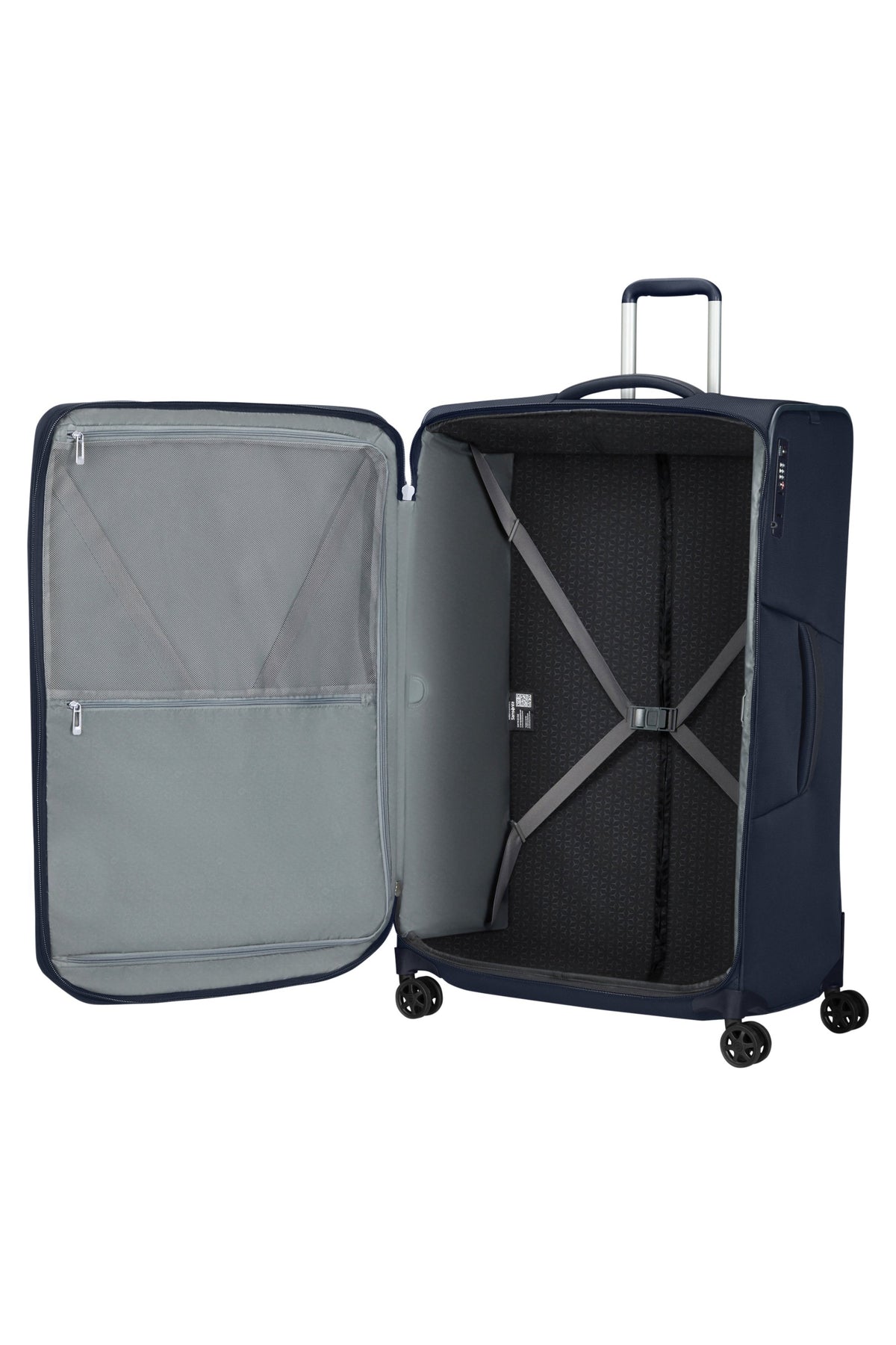 Walizka Samsonite Respark 82 cm powiększana granatowa – wnętrze