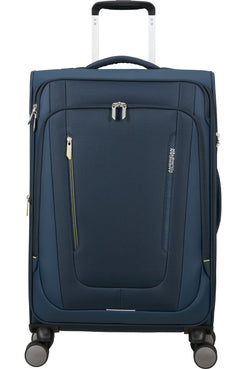 Walizka American Tourister Wanderlite M powiększana Dark Navy – widok 3/4