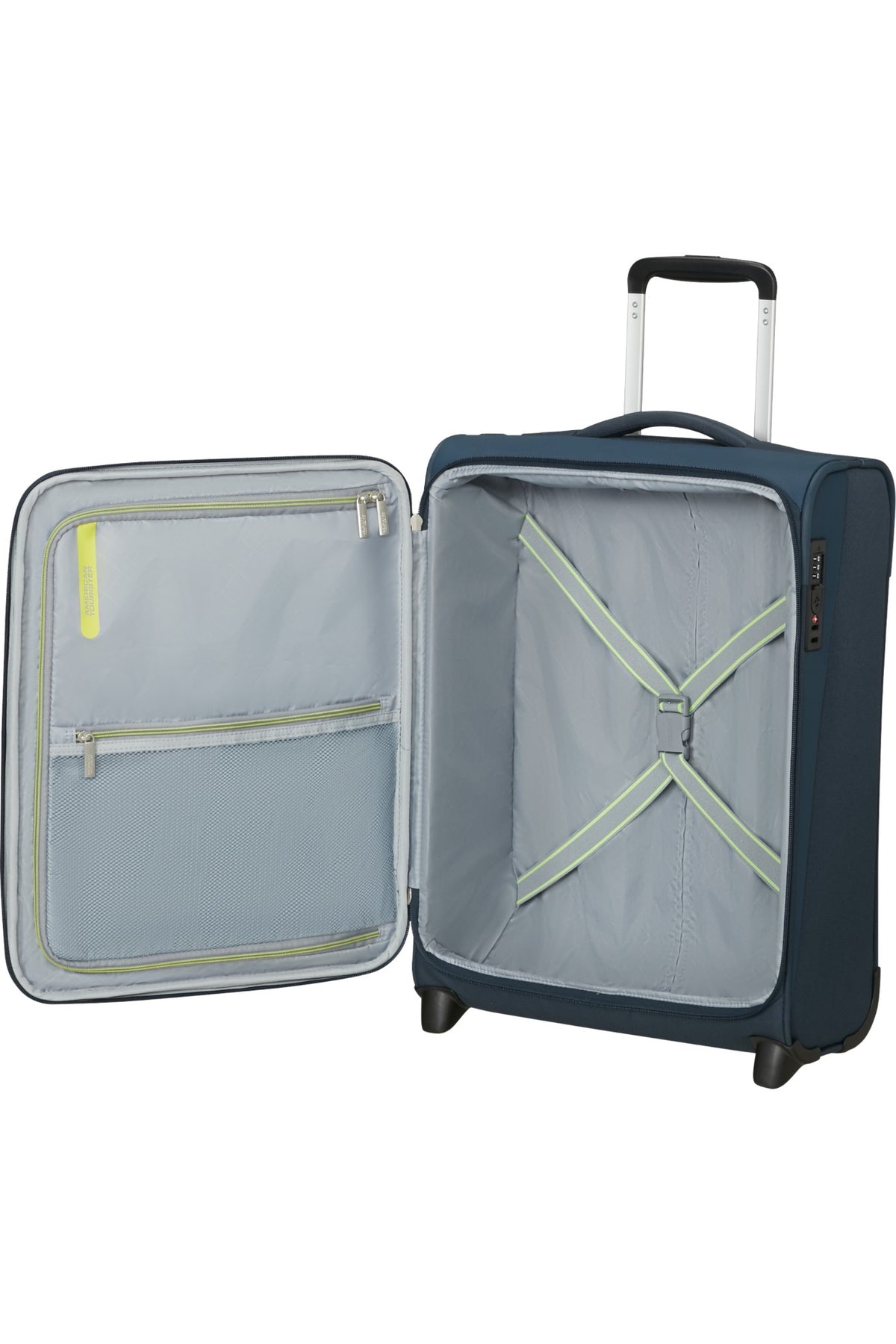 Walizka kabinowa American Tourister Wanderlite S na 2 kółkach Dark Navy – wnętrze