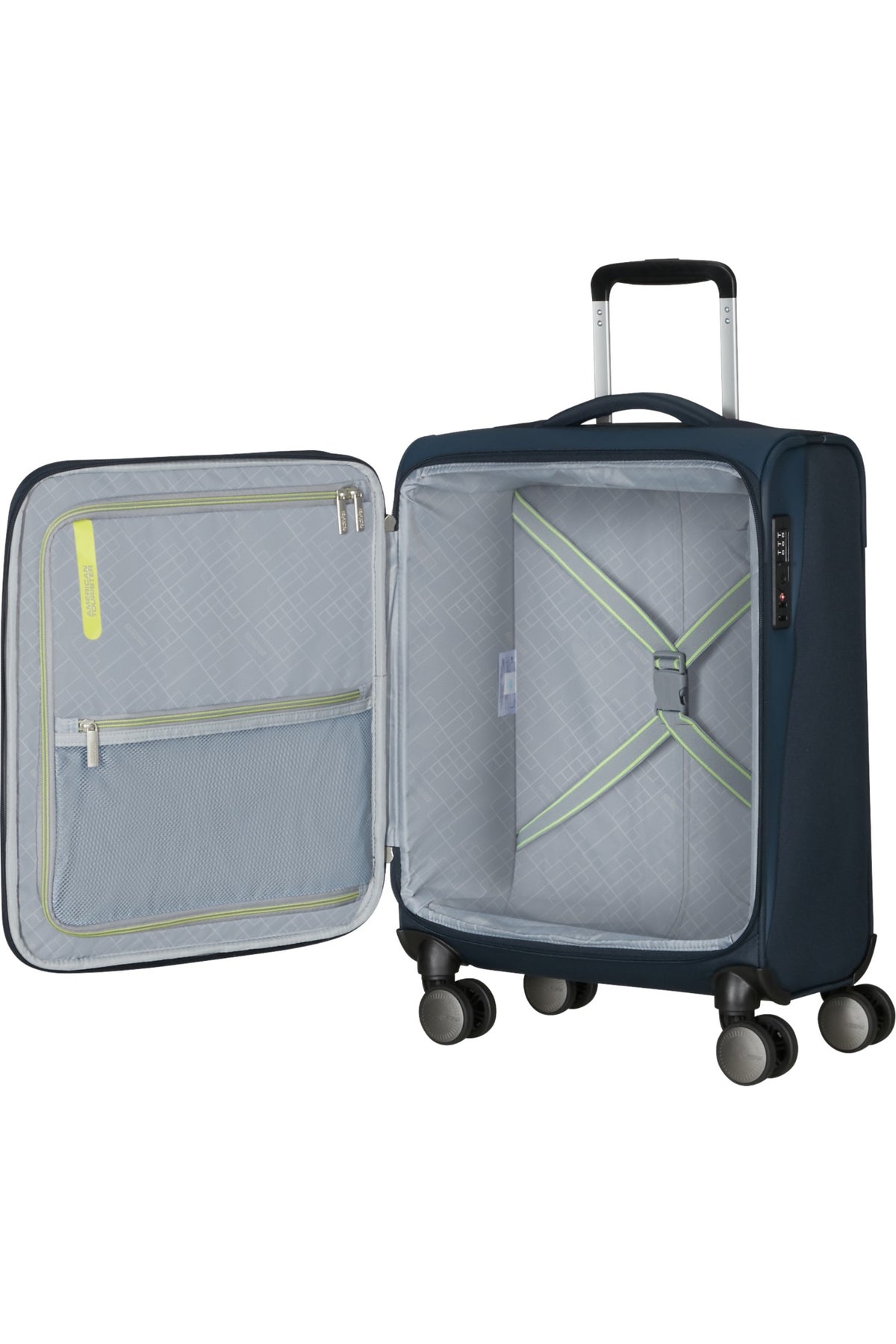 Walizka kabinowa American Tourister Wanderlite S na 4 kółkach Dark Navy – wnętrze