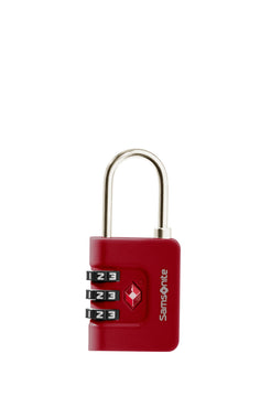Kłódka szyfrowa 3-cyfrowa TSA Samsonite Red – tył