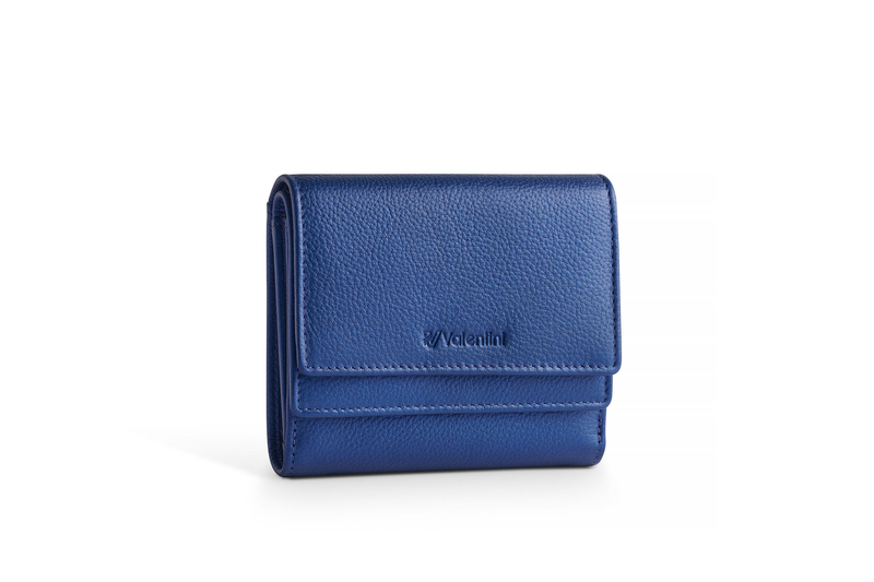 Valentini Damengeldbörse Metallic 503 blau