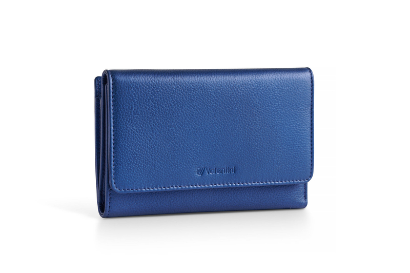 Valentini Damengeldbörse Metallic P62 blau