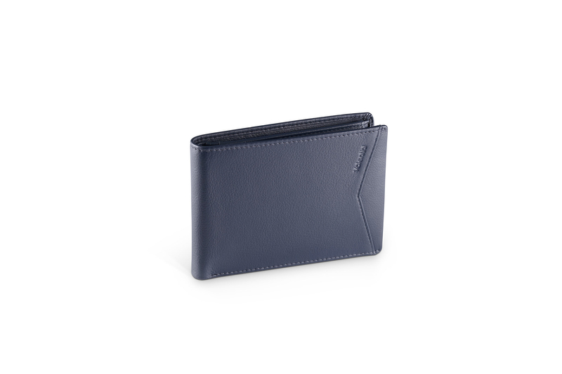 Valentini Prisma 782 Herren Portemonnaie aus Leder navy blau