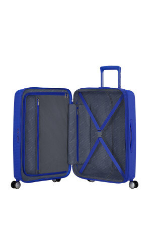 American Tourister Soundbox 67cm großer blauer Koffer