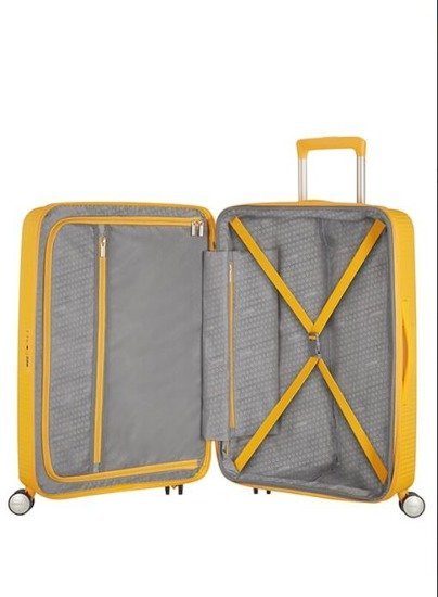 American Tourister Soundbox 77cm erweiterbarer Koffer gelb