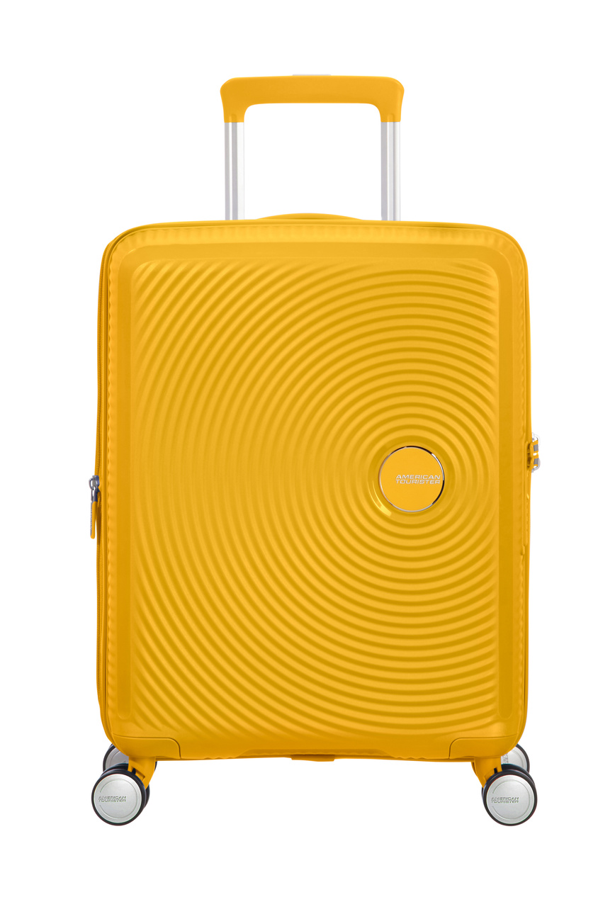 Walizka kabinowa American Tourister Soundbox 55cm powiększana żółta