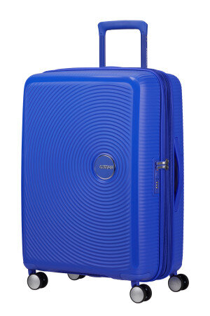 Walizka American Tourister Soundbox 67cm powiększana niebieska