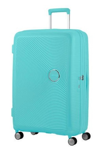 Walizka American Tourister Soundbox 77cm powiększana turkusowa