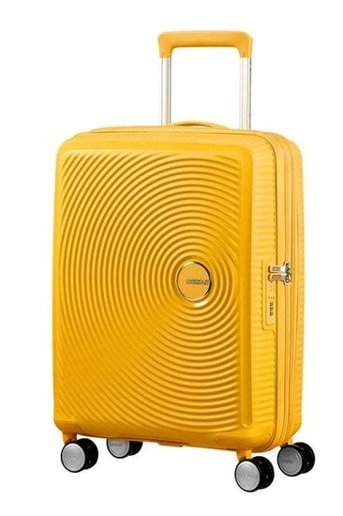 Walizka kabinowa American Tourister Soundbox 55cm powiększana żółta